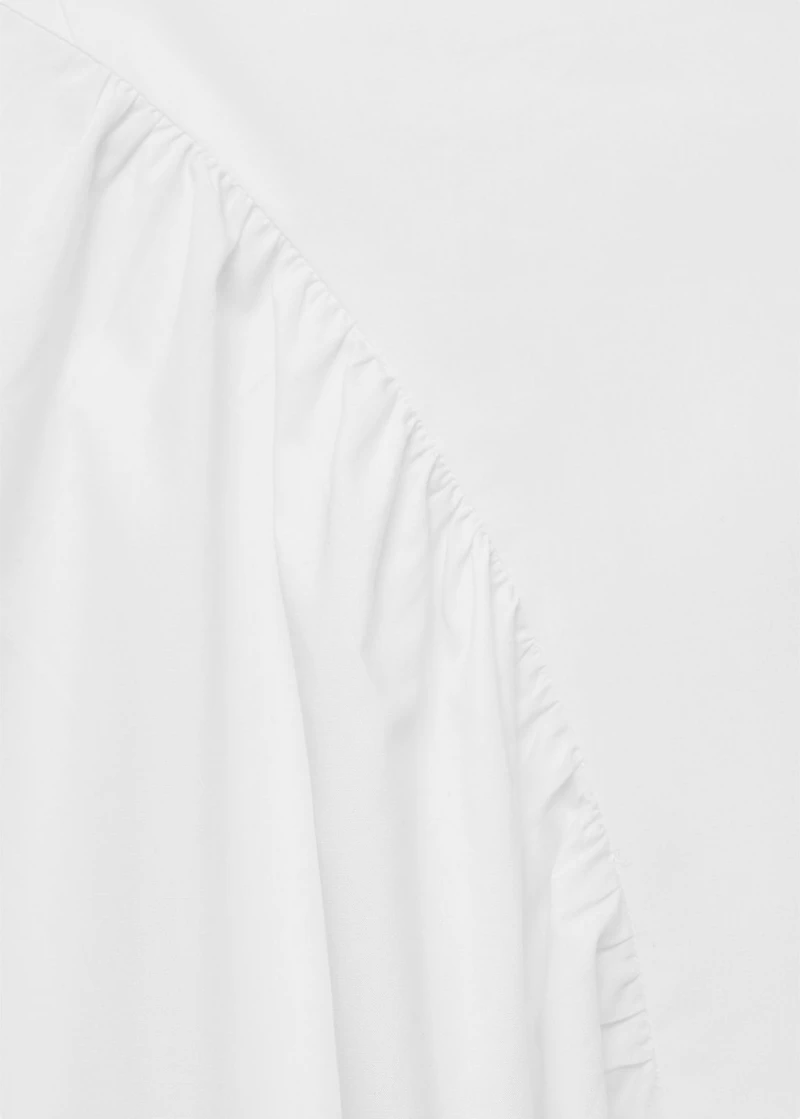 Midi cotton skirt with pleats