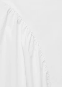 Midi cotton skirt with pleats