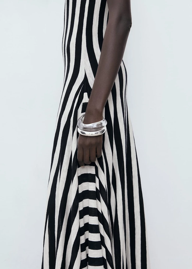 Asymmetrical low-knit dress