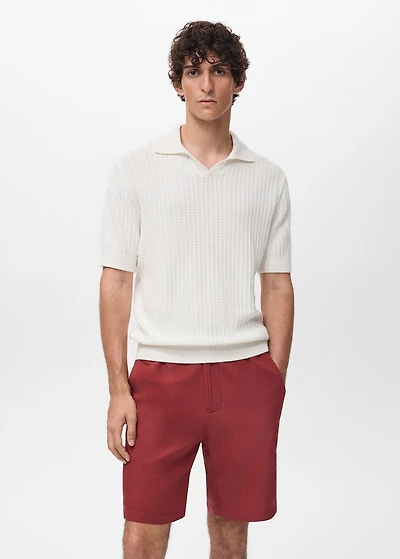 100% cotton knitted polo structure