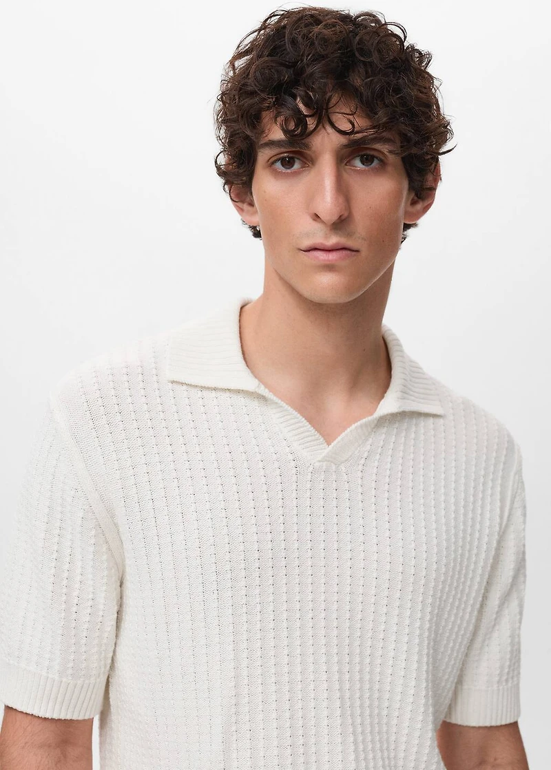 100% cotton knitted polo structure