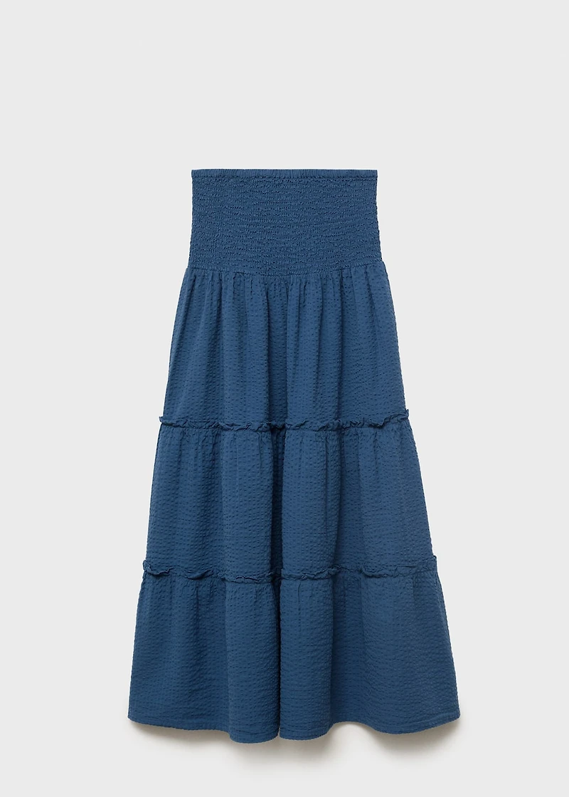 Ruffled long skirt