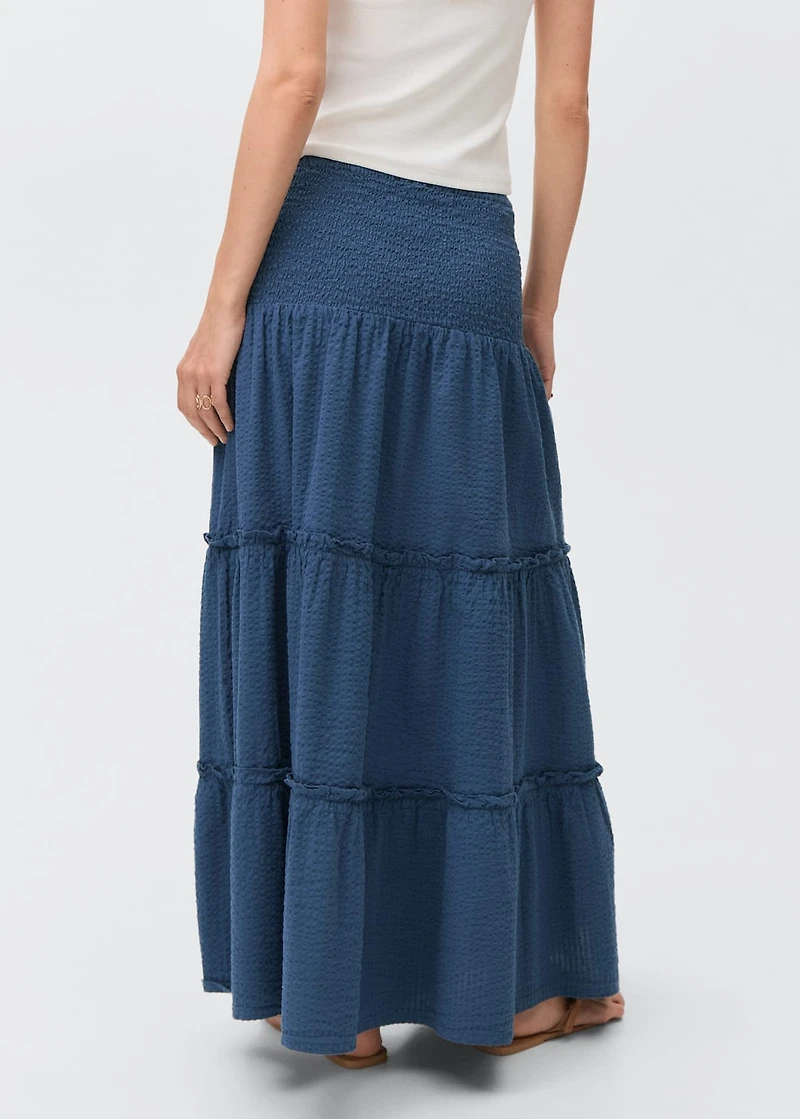 Ruffled long skirt