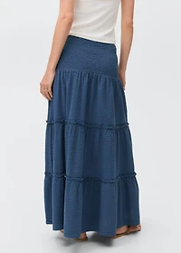 Ruffled long skirt