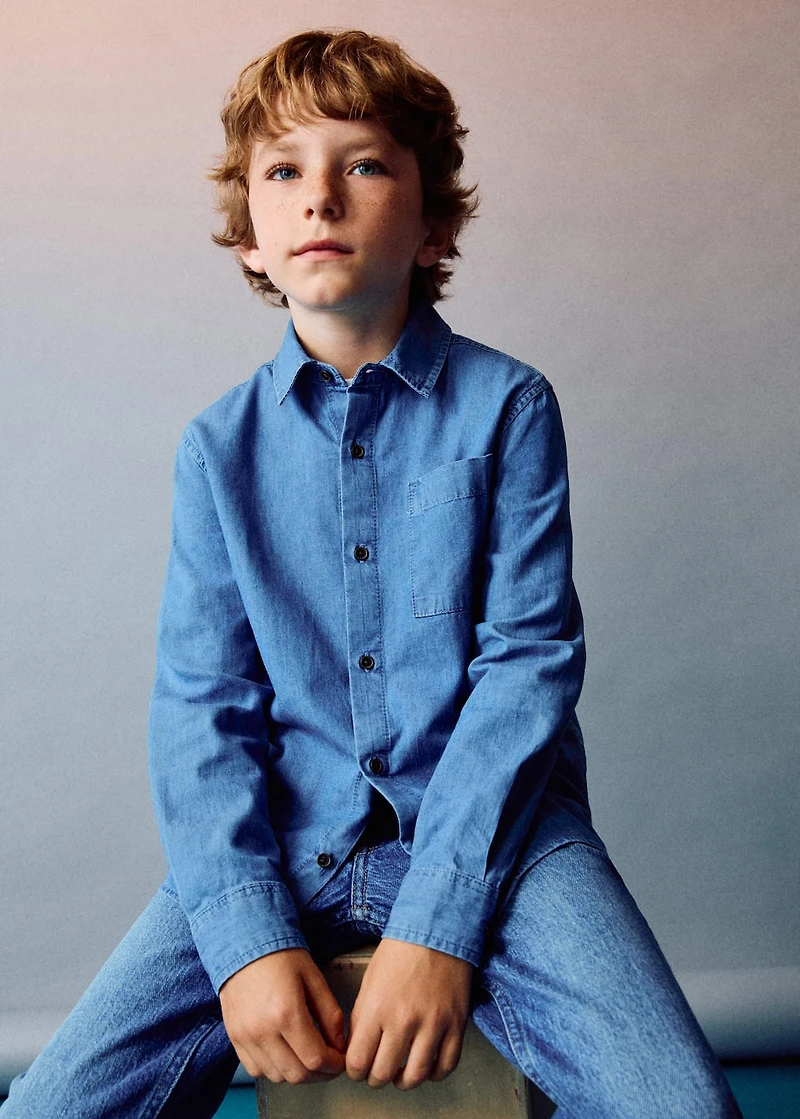 Cotton denim shirt
