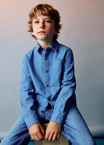 Cotton denim shirt