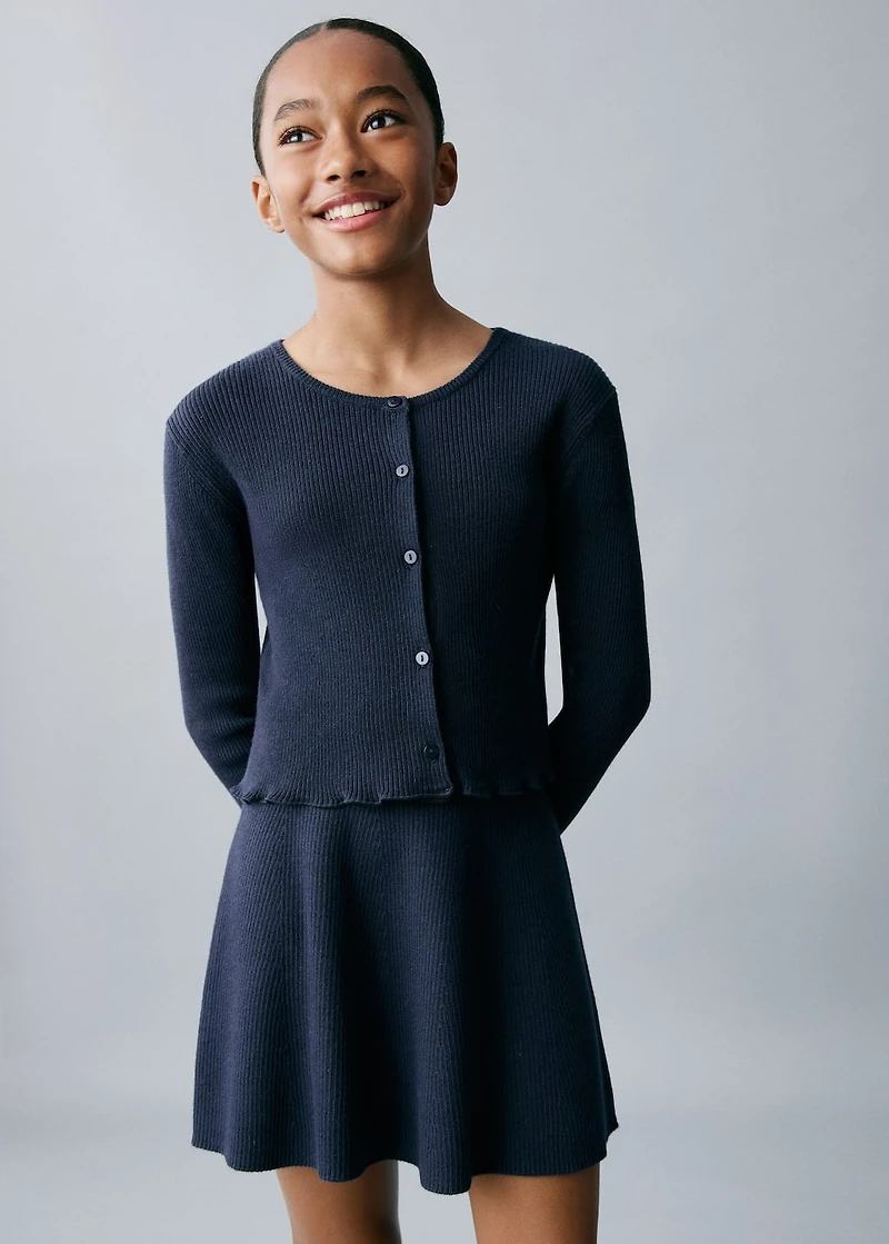 Cable knit skirt