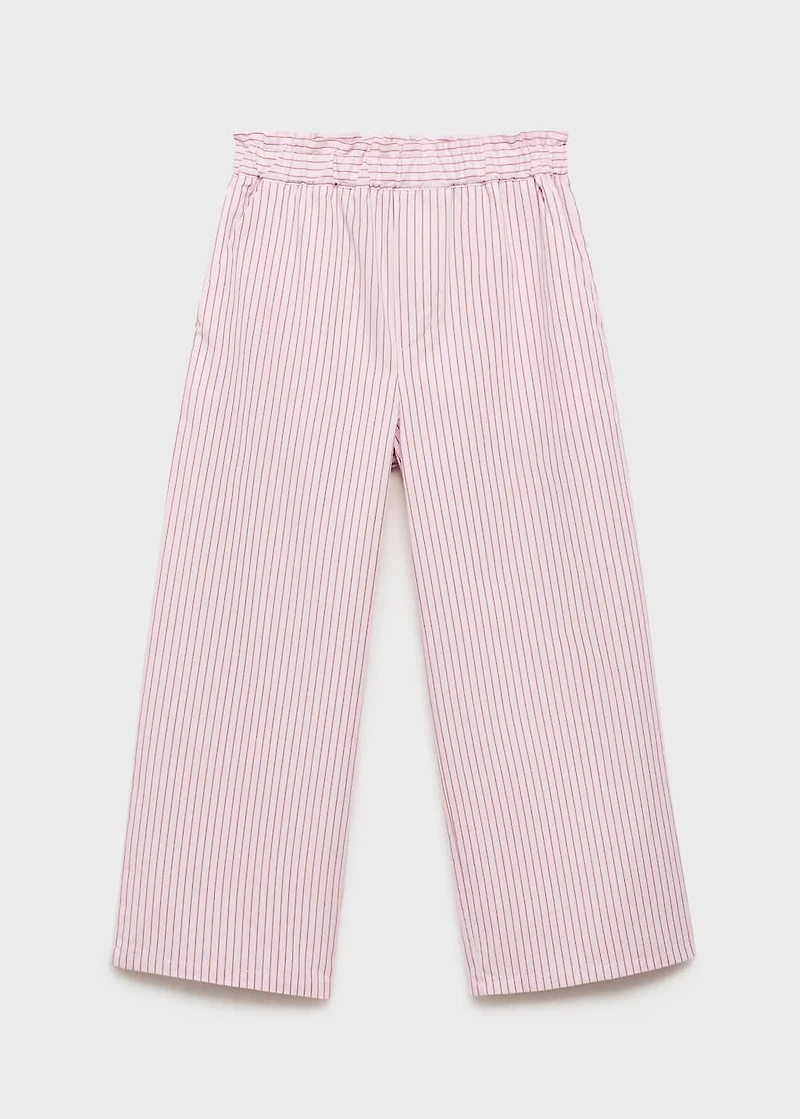 Striped cotton pants