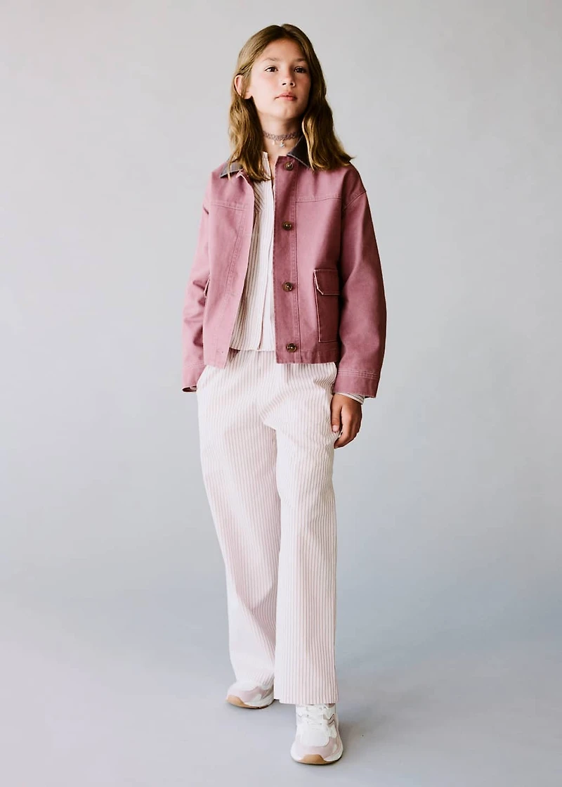 Striped cotton pants