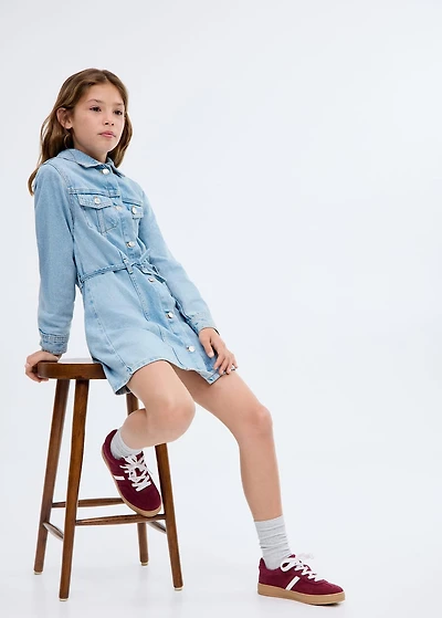Knot denim dress
