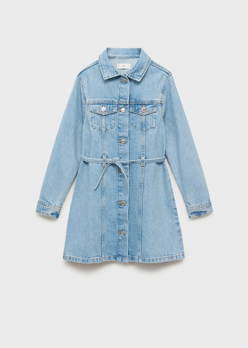 Knot denim dress