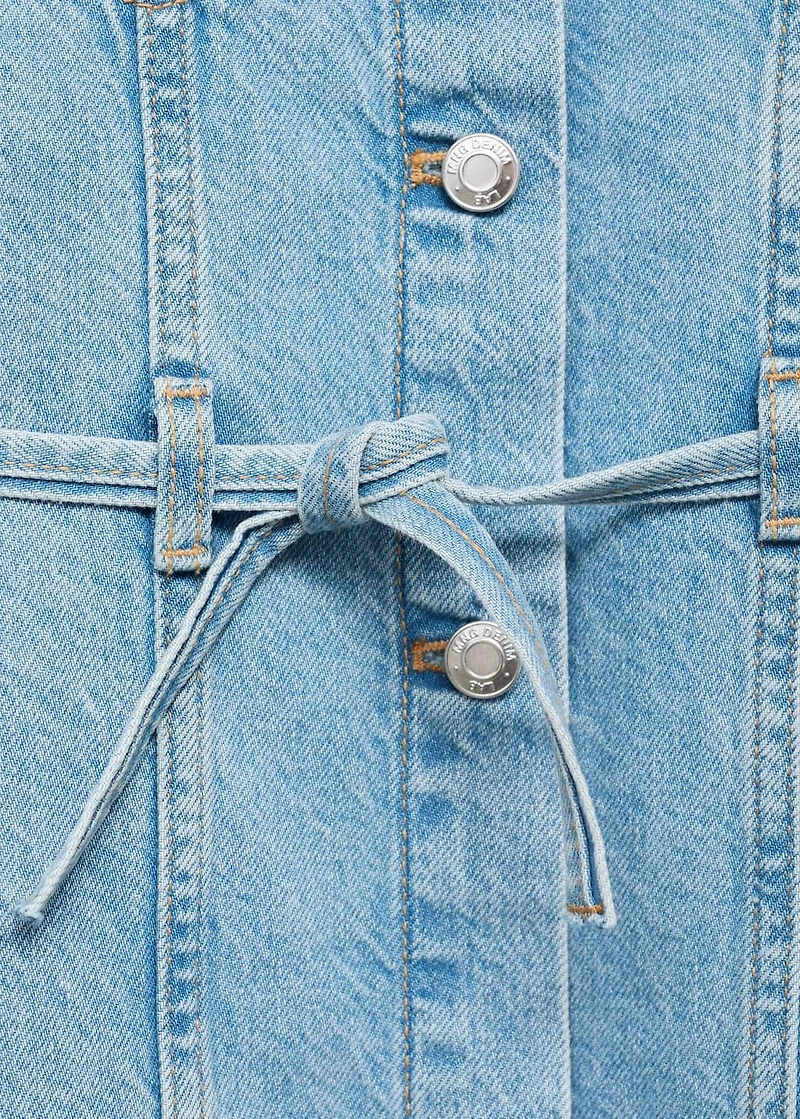 Knot denim dress