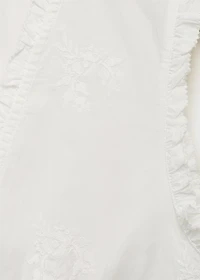 Ruffled embroidered blouse