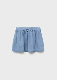 Bow cotton skirt