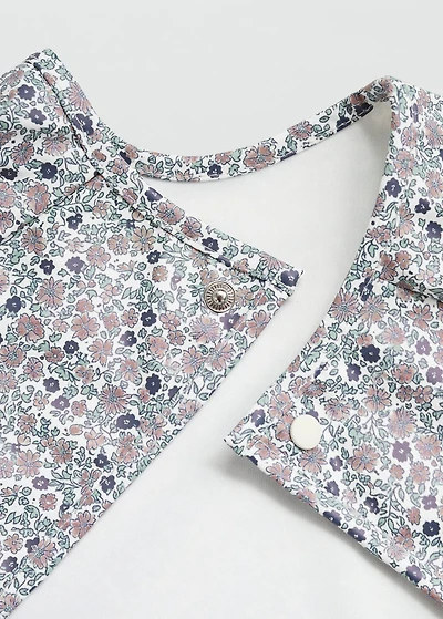 Floral-print bib