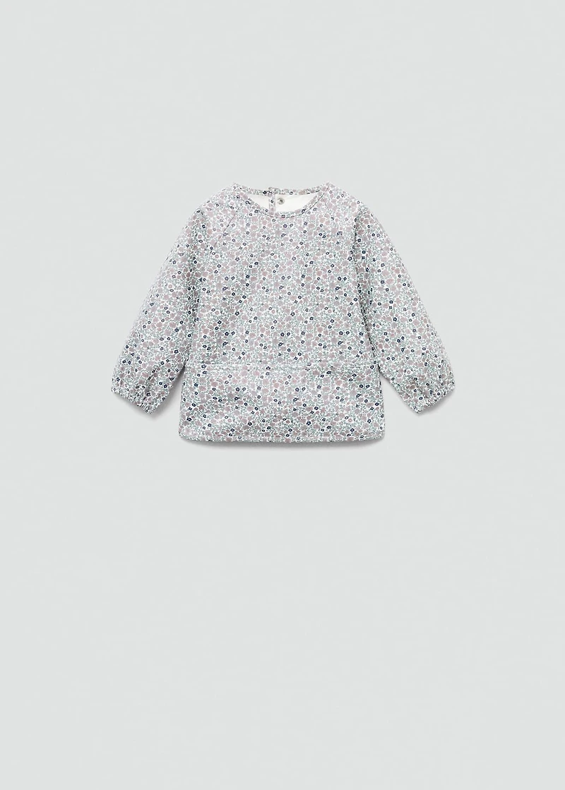 Floral-print bib