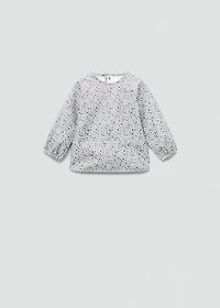 Floral-print bib