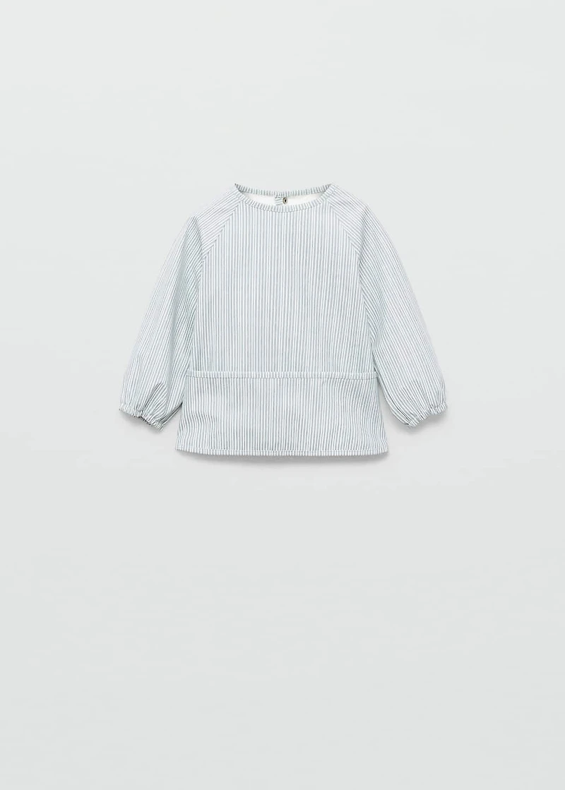 Two-tone striped bib