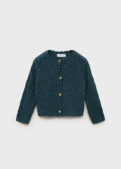 Openwork knit cardigan