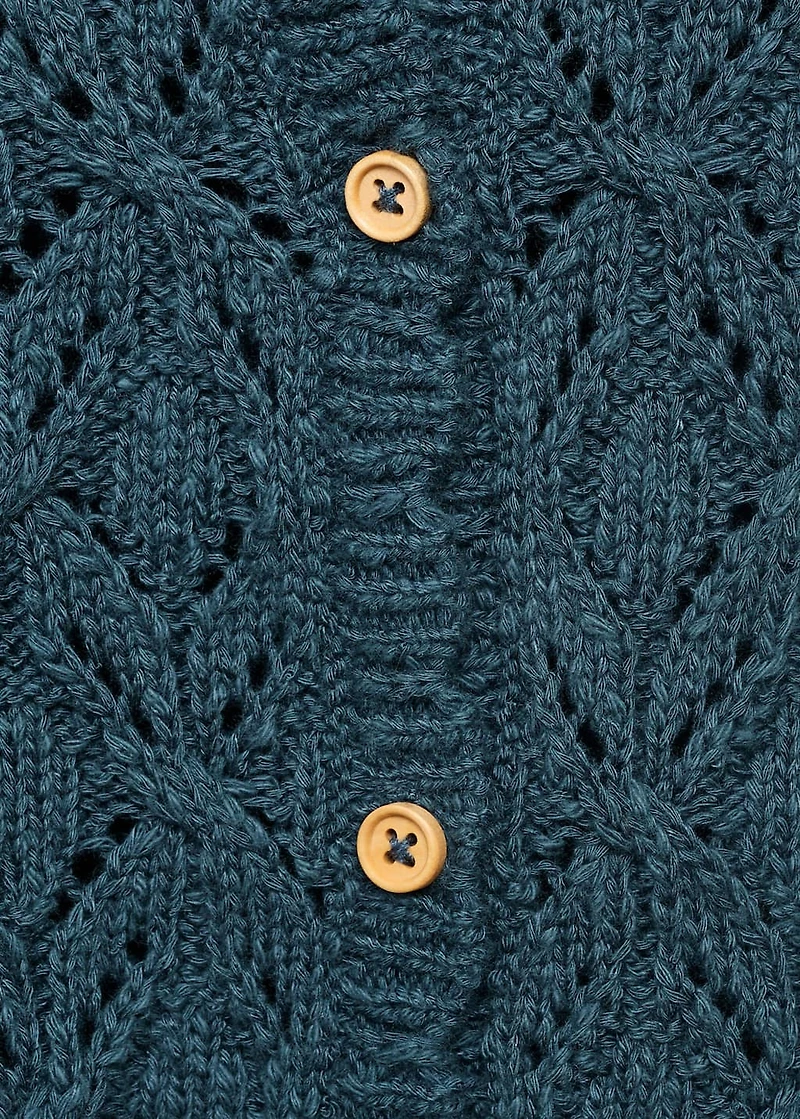 Openwork knit cardigan