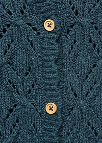 Openwork knit cardigan