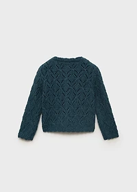 Openwork knit cardigan