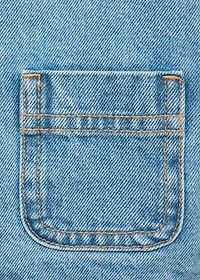 Fur-effect denim jacket