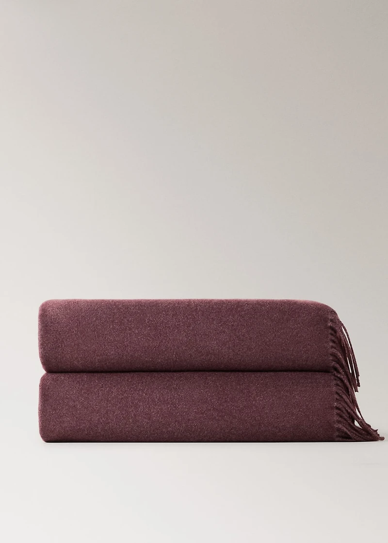 Fringed soft blanket