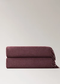 Fringed soft blanket