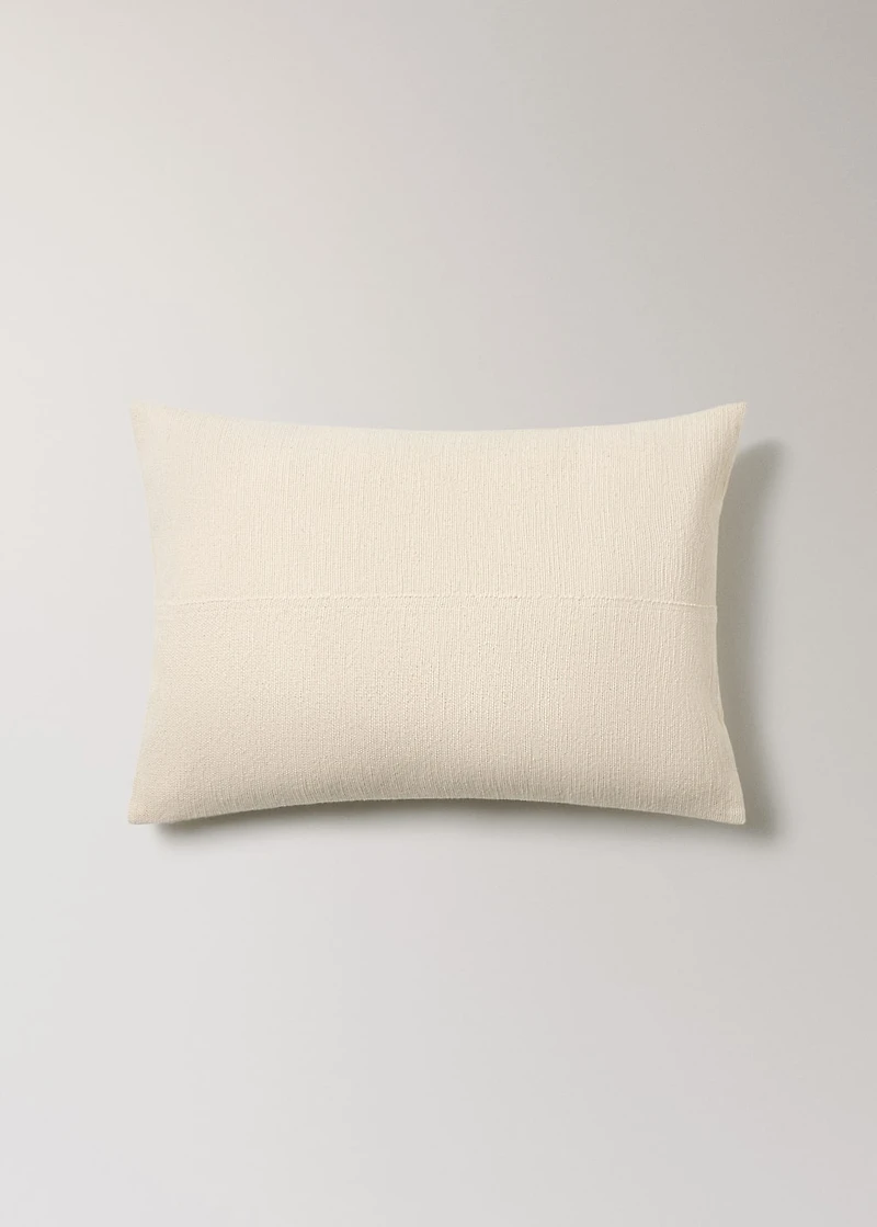 Textured cotton cushion cover 40x60 cm