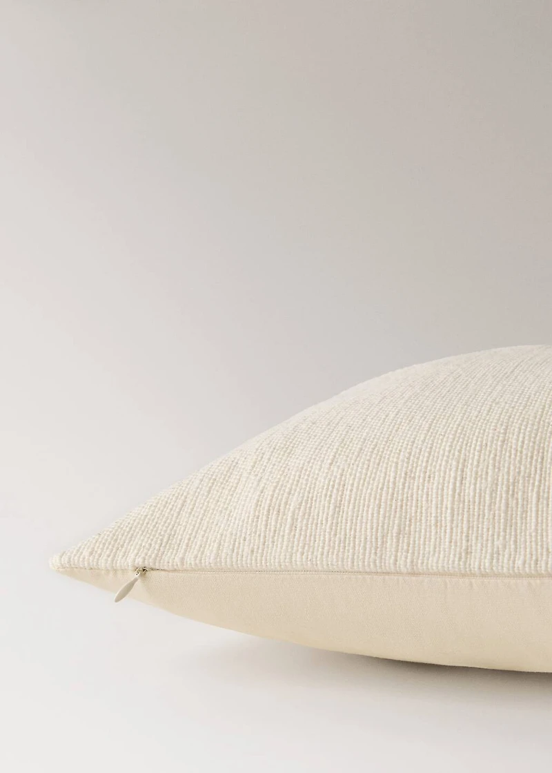 Textured cotton cushion cover 40x60 cm