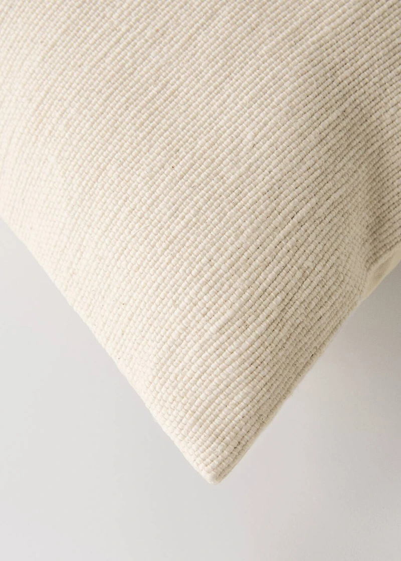 Textured cotton cushion cover 40x60 cm