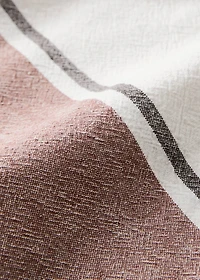 Cotton striped tablecloth for 6 to 8 diners