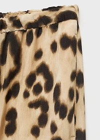 Leopard straight pants