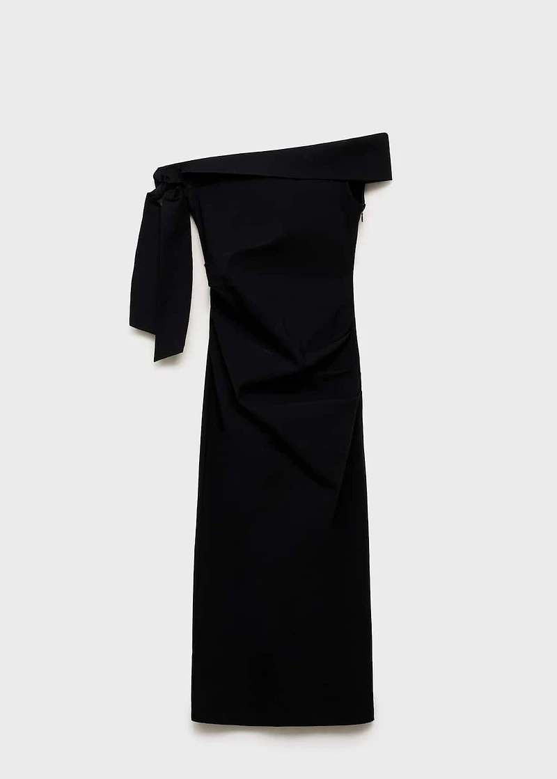 Strapless dress with bow detail