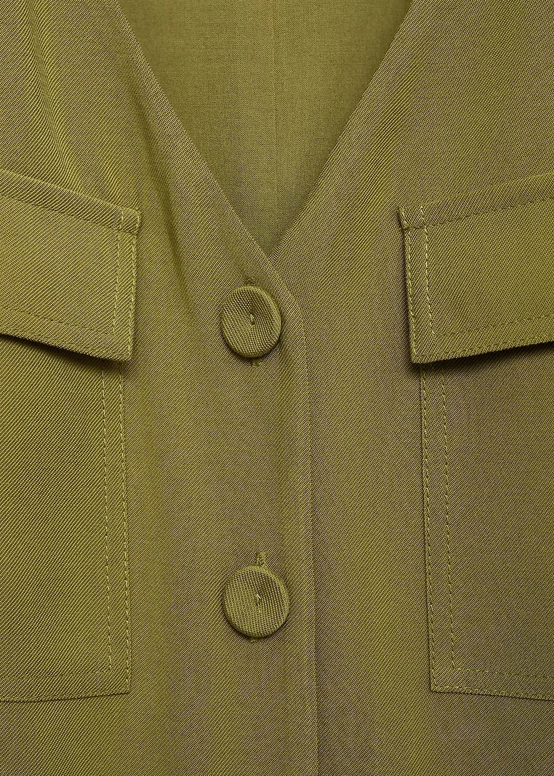 Long chest-pocket jumpsuit