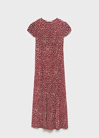 Printed dress with side opening