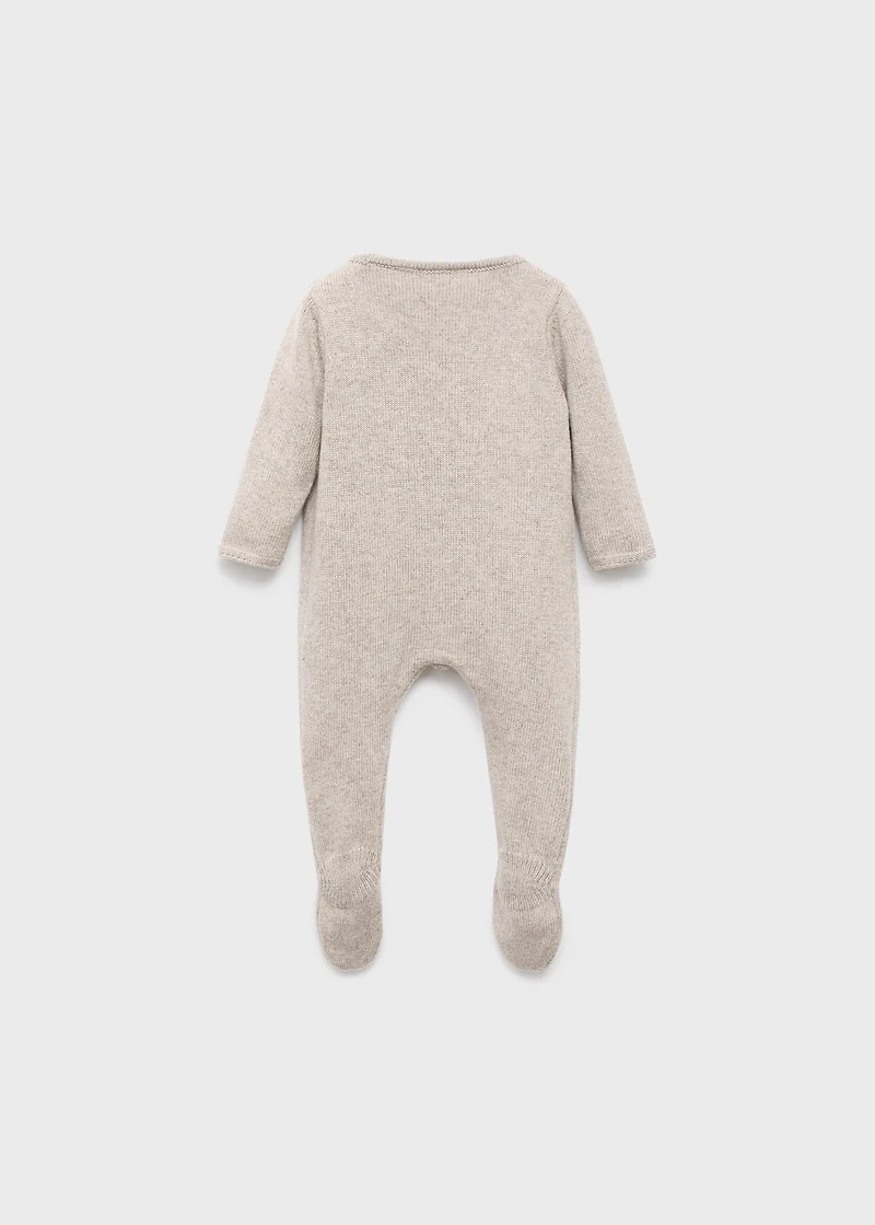 Jumpsuit with cross-over stitch