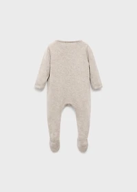 Jumpsuit with cross-over stitch