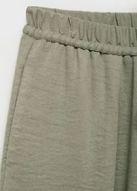 Straight textured trousers