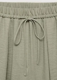 Straight textured trousers