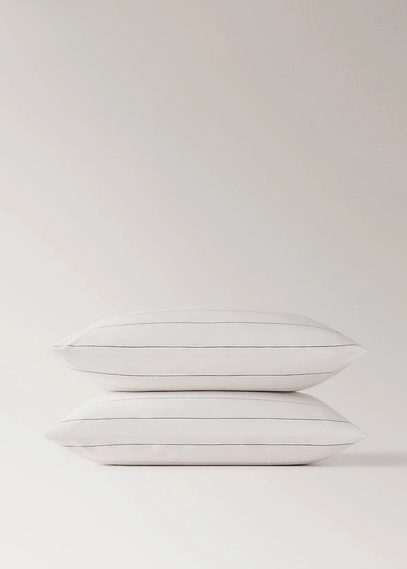 Cotton striped pillowcase 60x60 cm