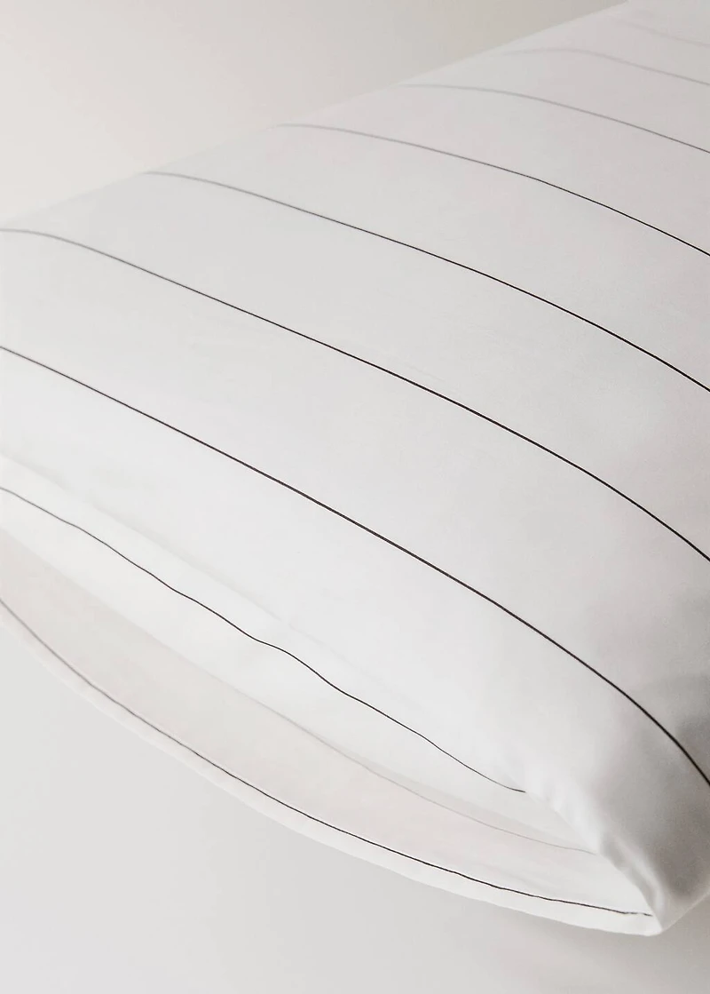 Cotton striped pillowcase 60x60 cm