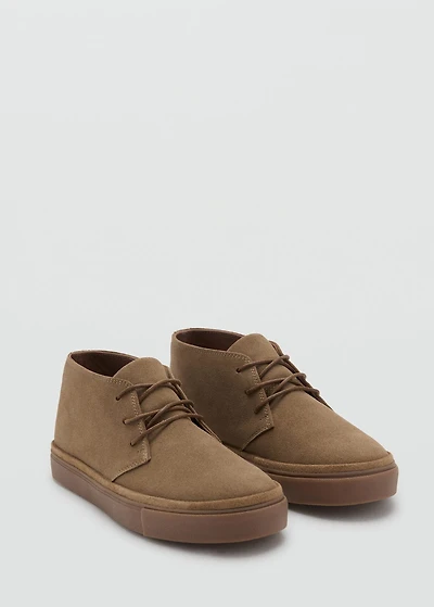 Split leather shoes