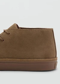 Split leather shoes