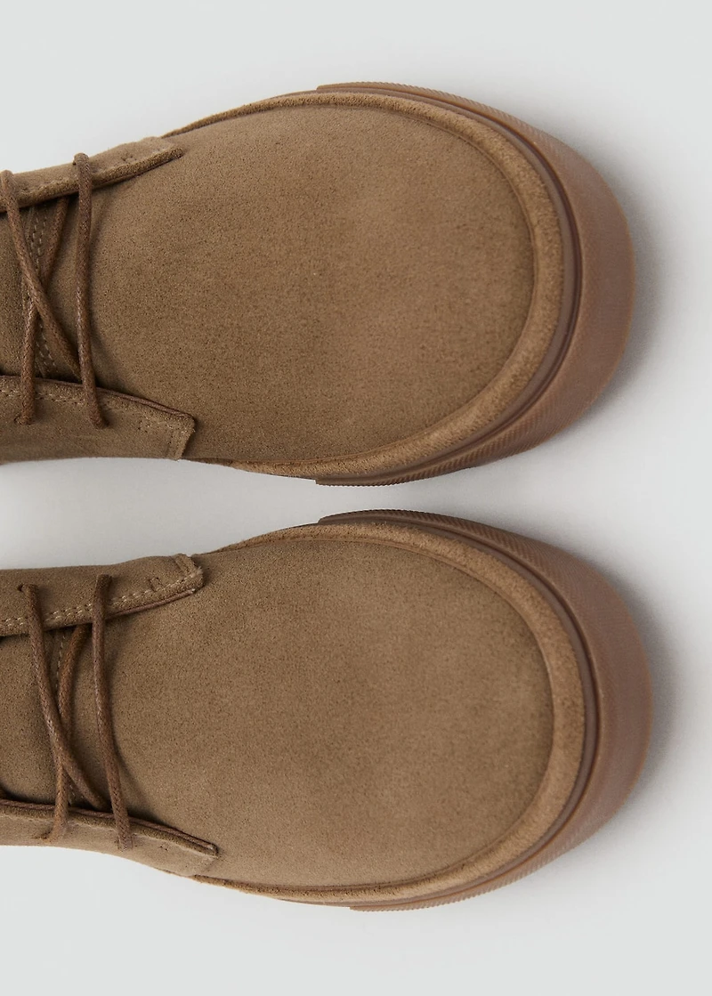 Split leather shoes