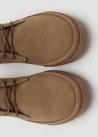 Split leather shoes