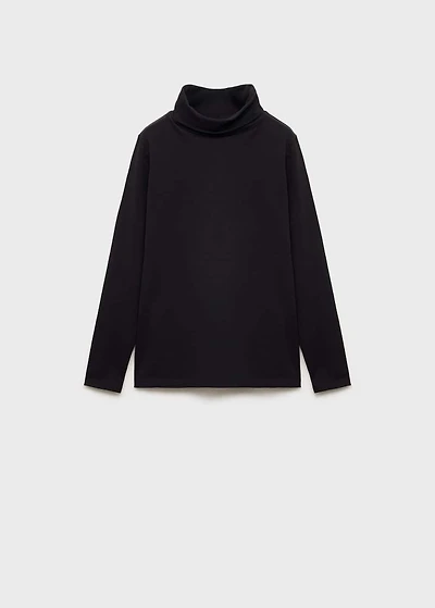 Turtleneck long-sleeved t-shirt
