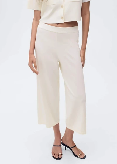 Crop knit trousers