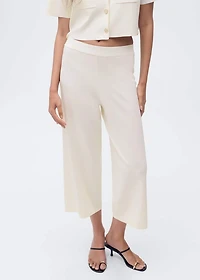 Crop knit trousers
